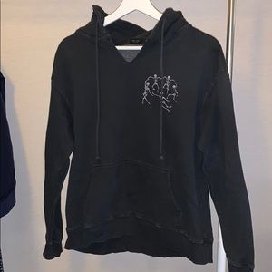 Dark grey Brandy Melville Skull hoodie